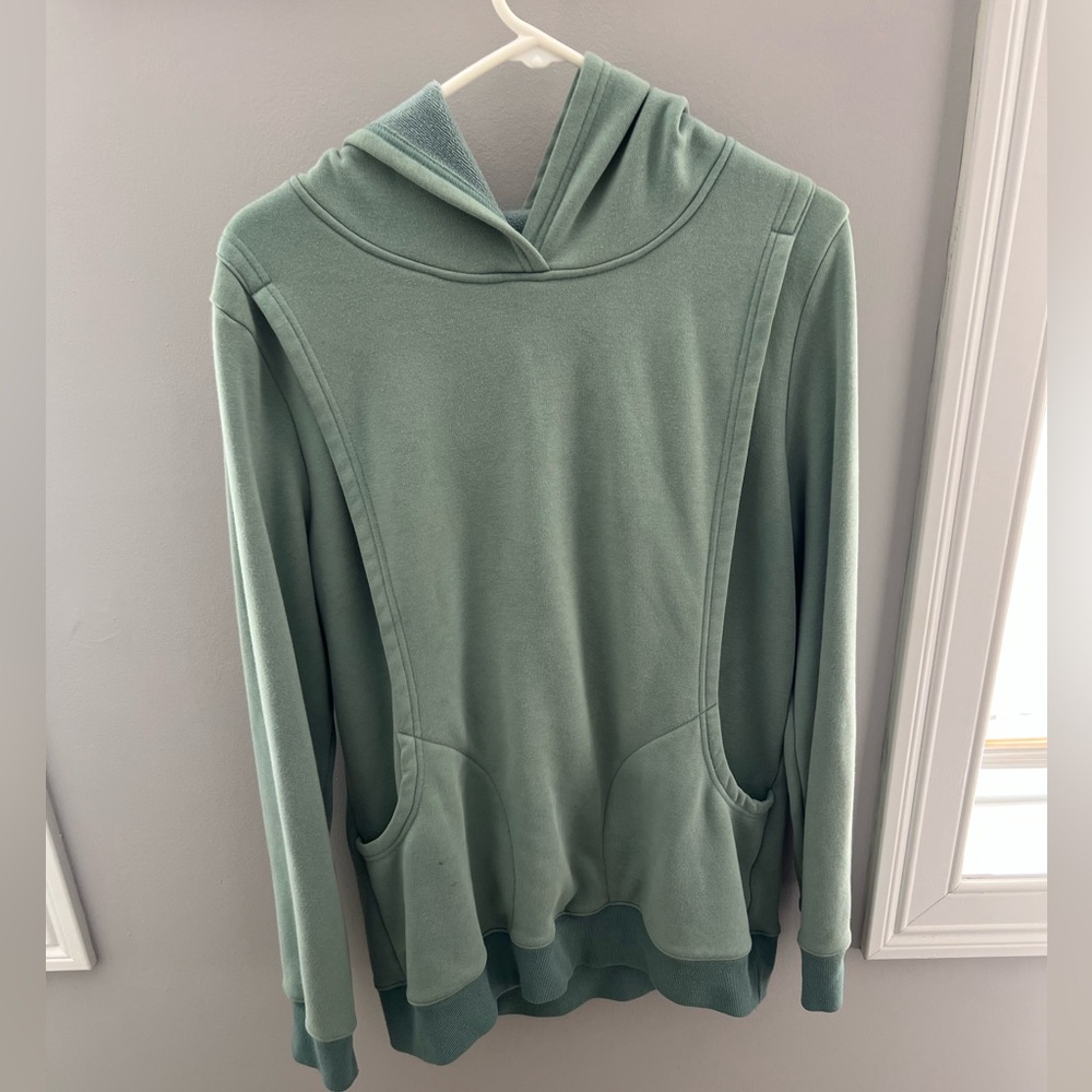 Latched Mama Sage Green Cowl xl Neck Sweater Nursing Hoodie